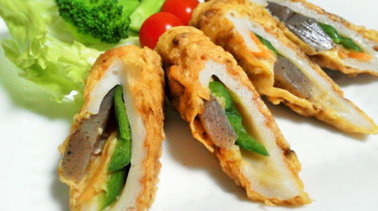 ちくわとこんにゃくの磯辺揚げ