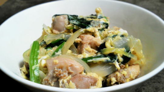 ほうれん草の親子丼