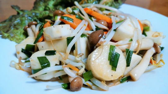 シャキシャキ長芋のニラ炒め