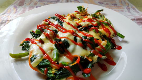 ほうれん草のふわたまチーズ🥬🍳🧀