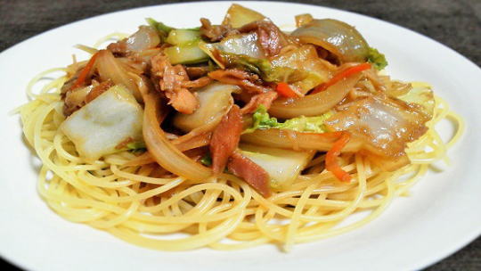 すき焼風味！白菜とツナのパスタ