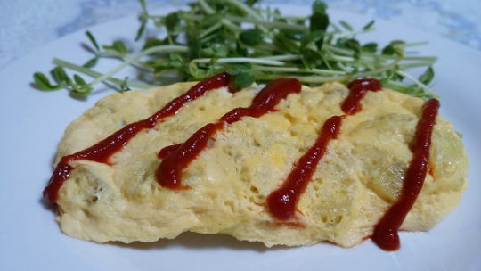 レンジで作る！ポテトオムレツ