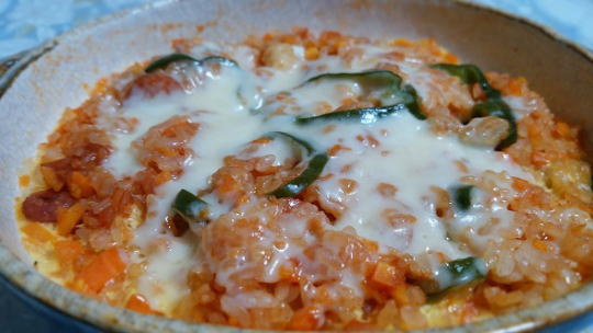 レンジで作る！オムライス